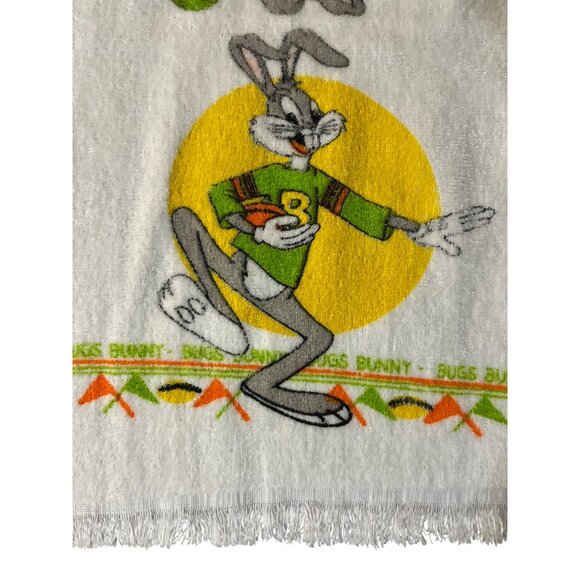 Vintage 1977 Warner Bros Bugs Bunny Hand Towel Baseball Sports Cartoon USA - Picture 2 of 7